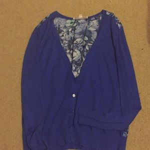 LOFT,  Floral Cardigan